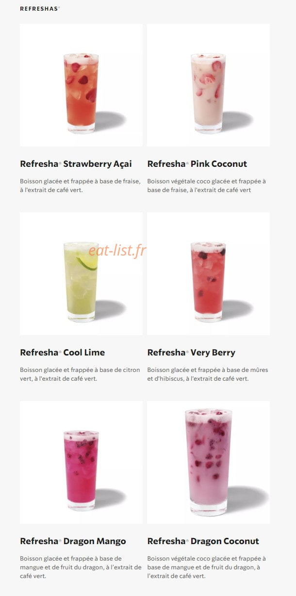 Starbucks Coffee — carte page 2