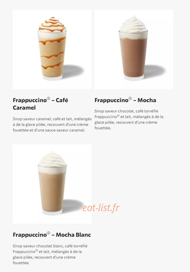 Starbucks Coffee — carte page 9