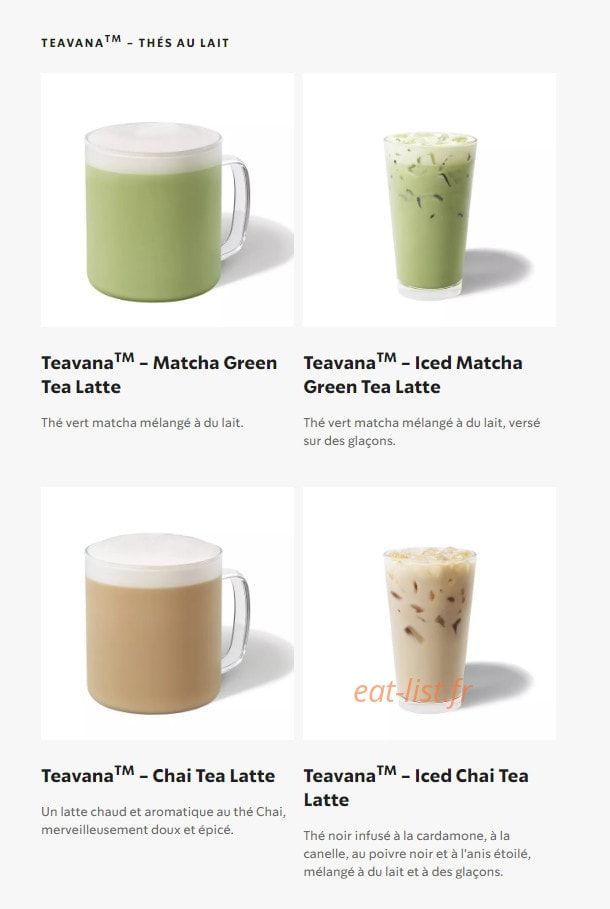 Starbucks Coffee — carte page 13