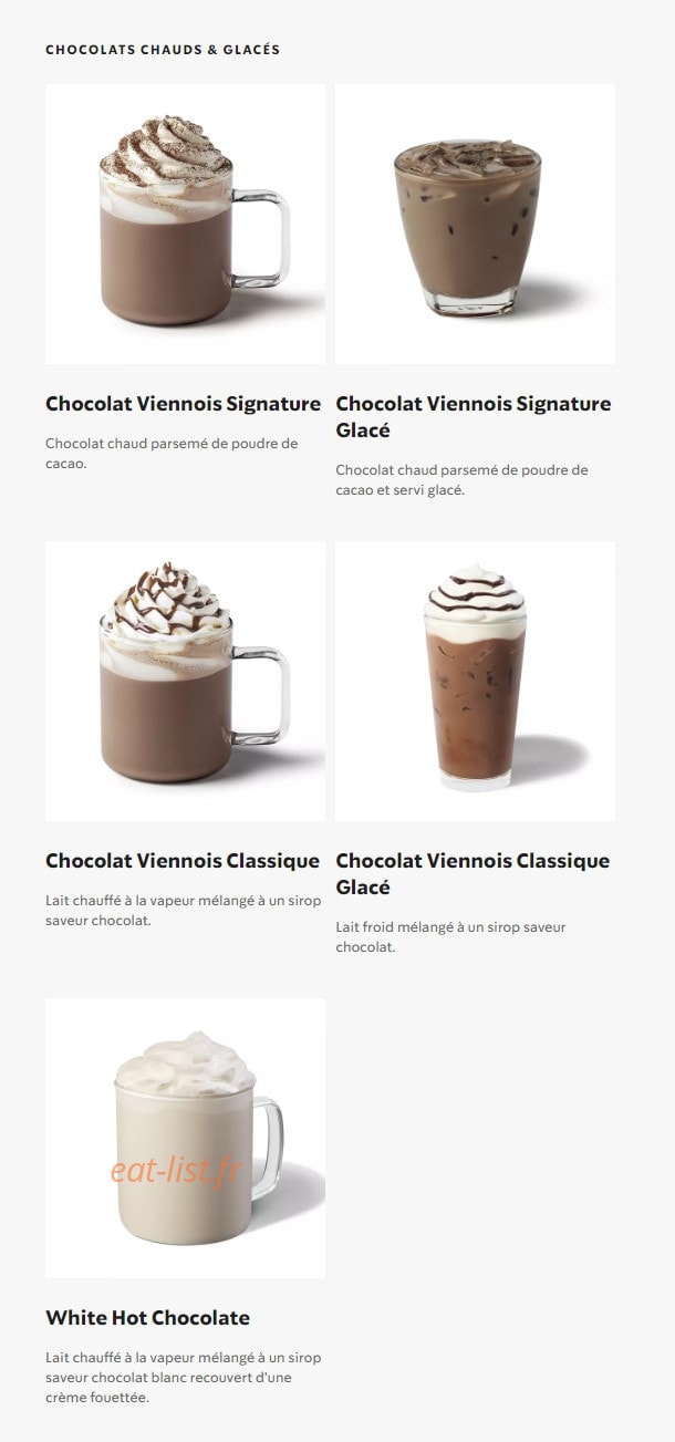 Starbucks Coffee — carte page 7
