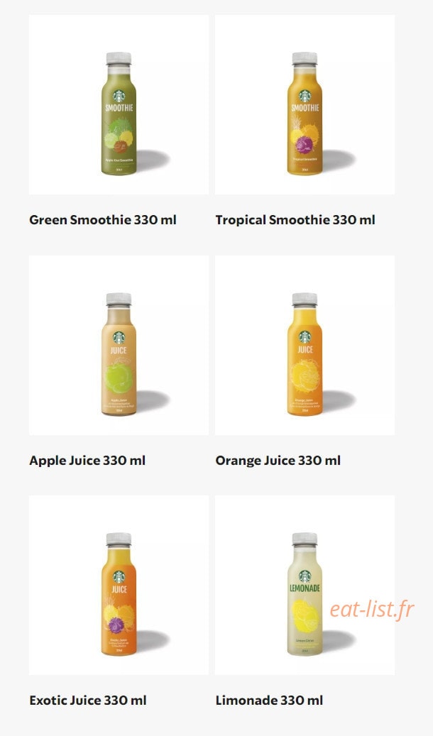 Starbucks Coffee — carte page 17