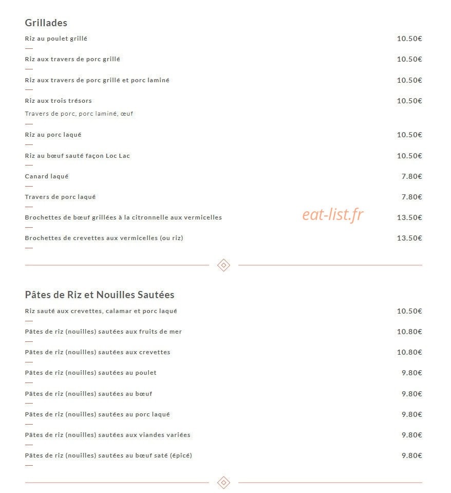 Bo Bun — carte page 3