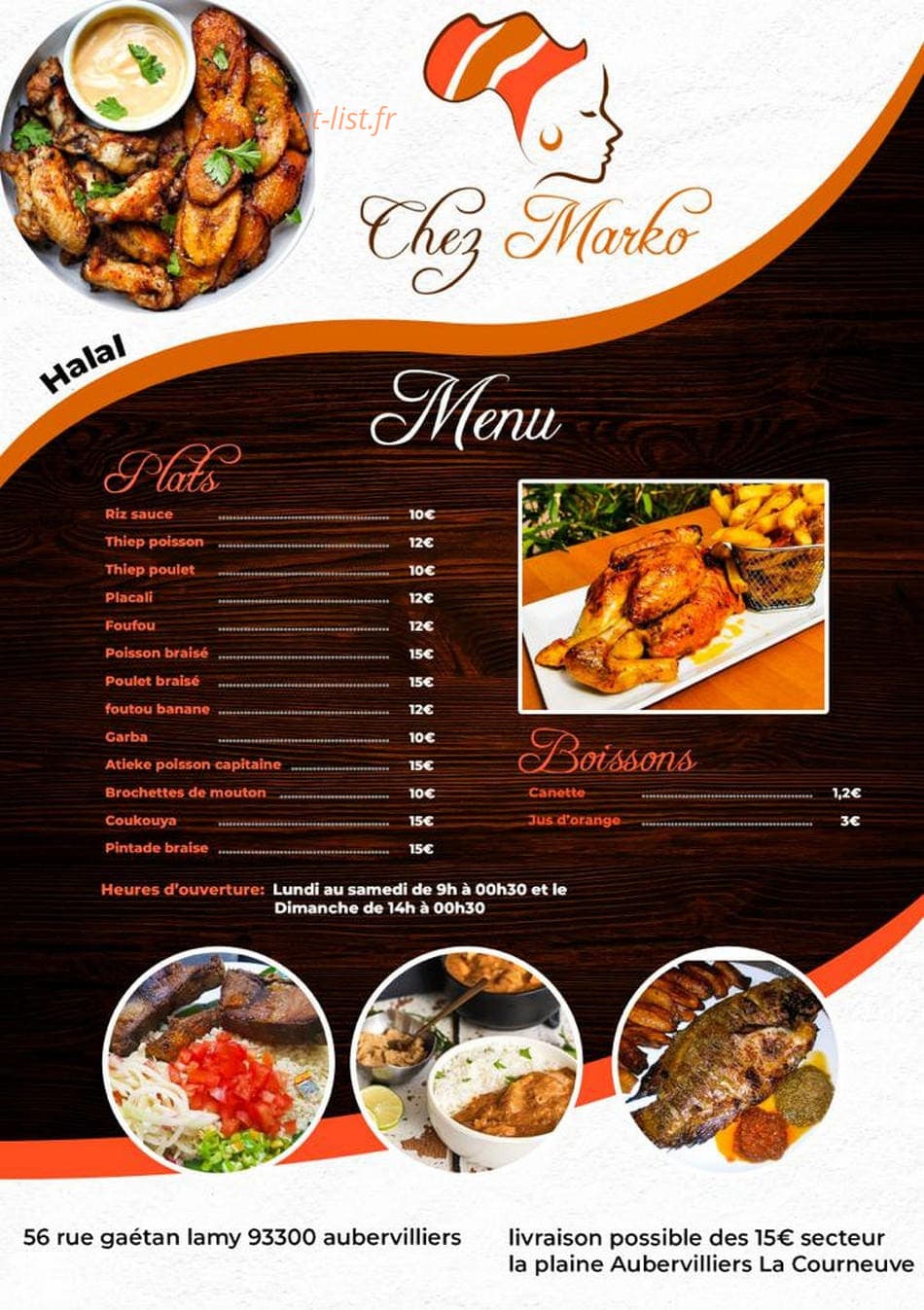 Chez Mariko — carte page 1