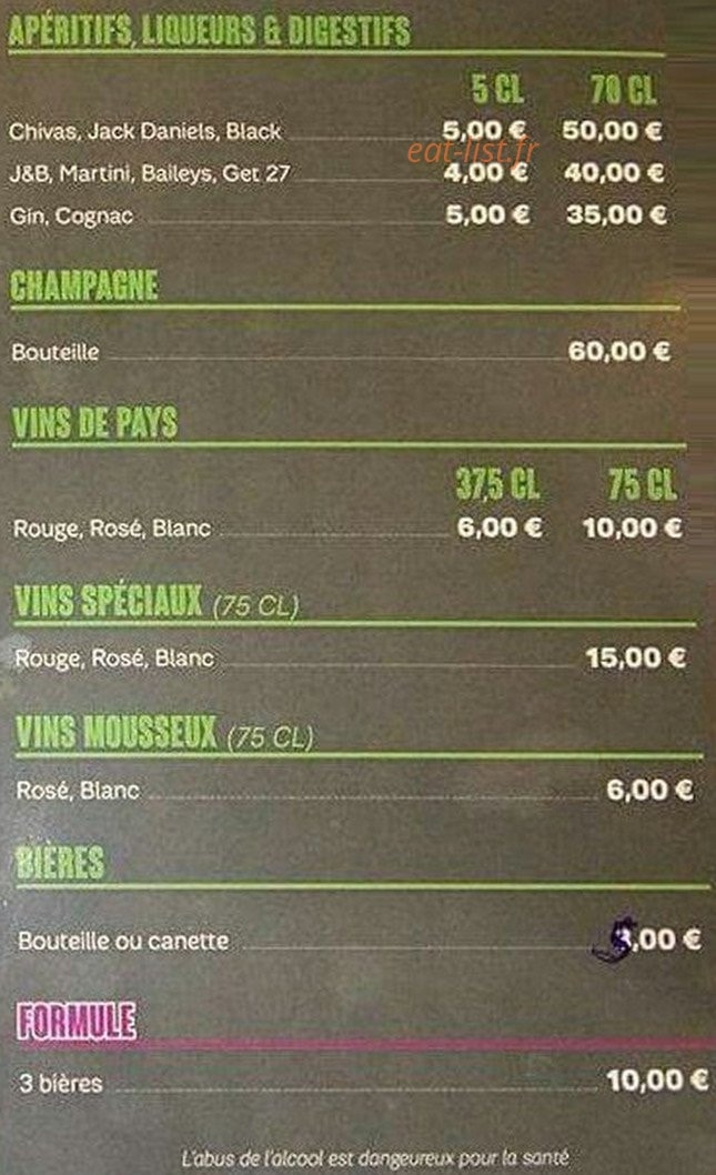 Chez Tassy — carte page 2
