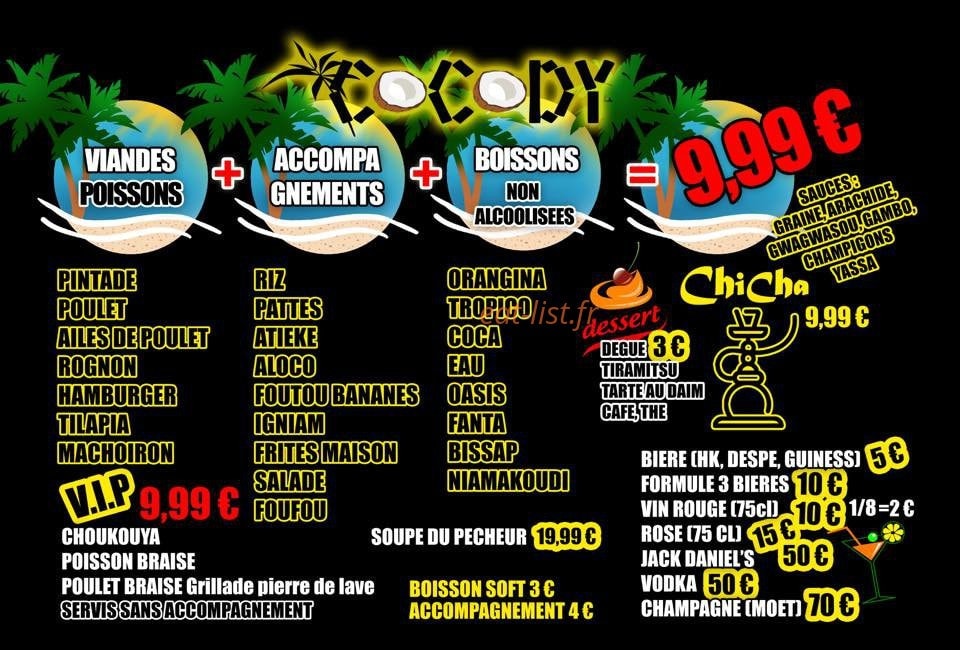 Cocody House — carte page 1