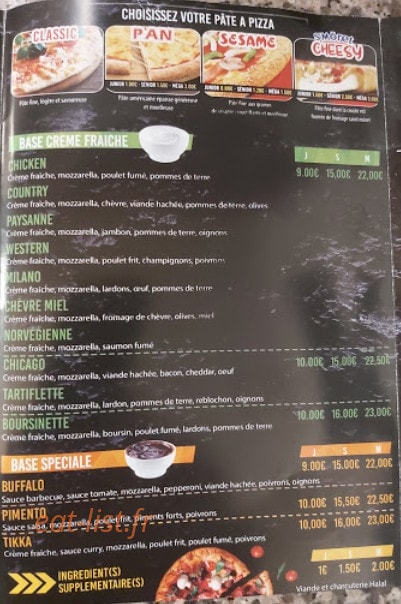 D'class pizza — carte page 3