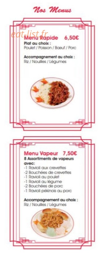Carte et menu de Délices d'Aubervilliers à Aubervilliers — Les menus