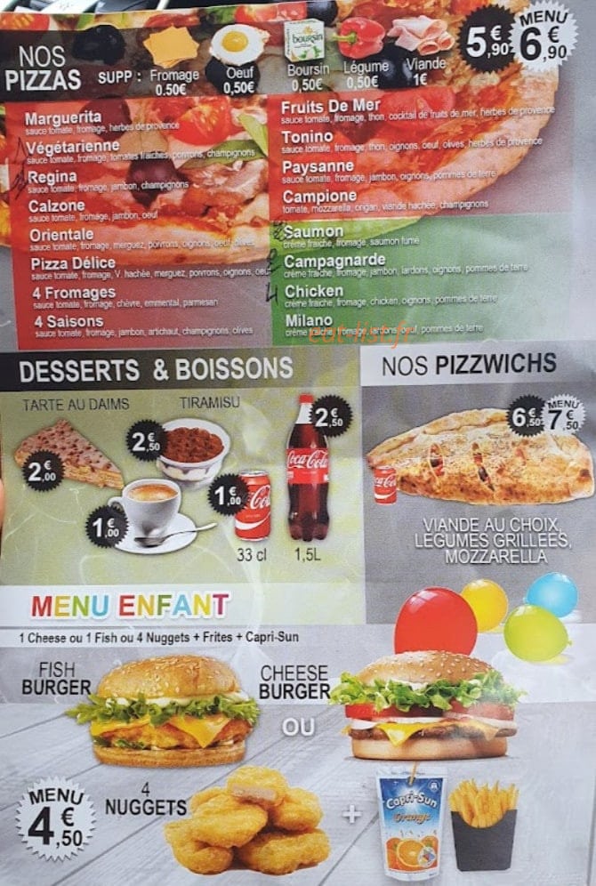 Délices — carte page 3