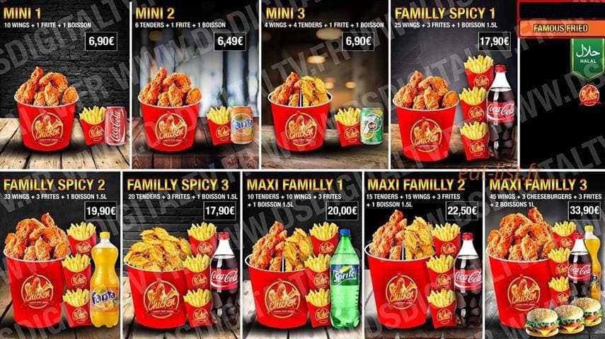 Famous Naan Chicken — carte page 1