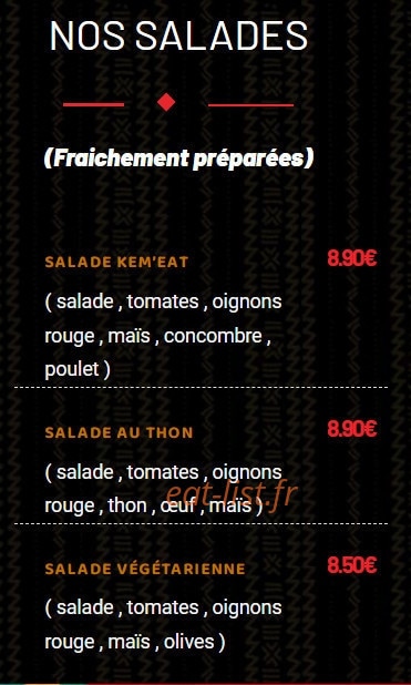 Kem’Eat — carte page 2