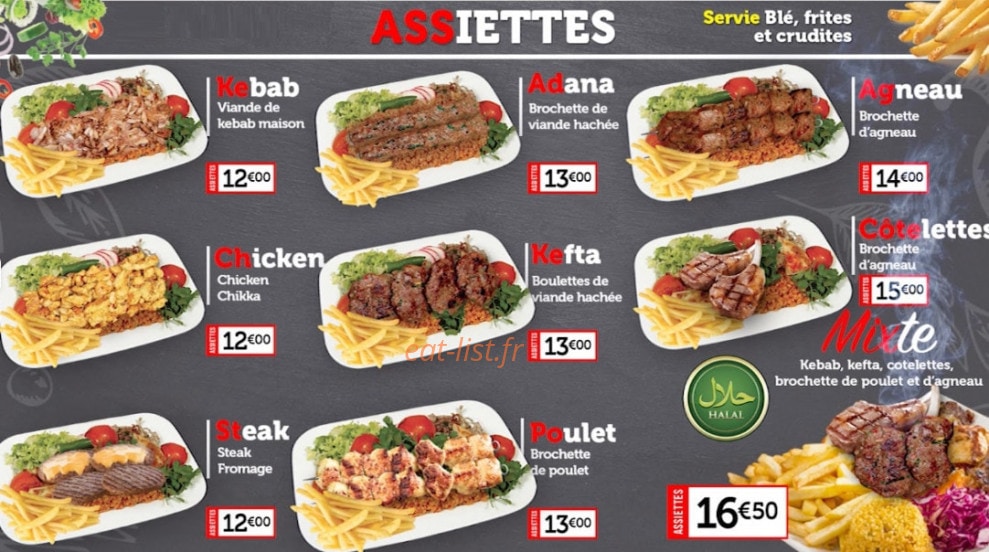 Keyff kebab — carte page 1