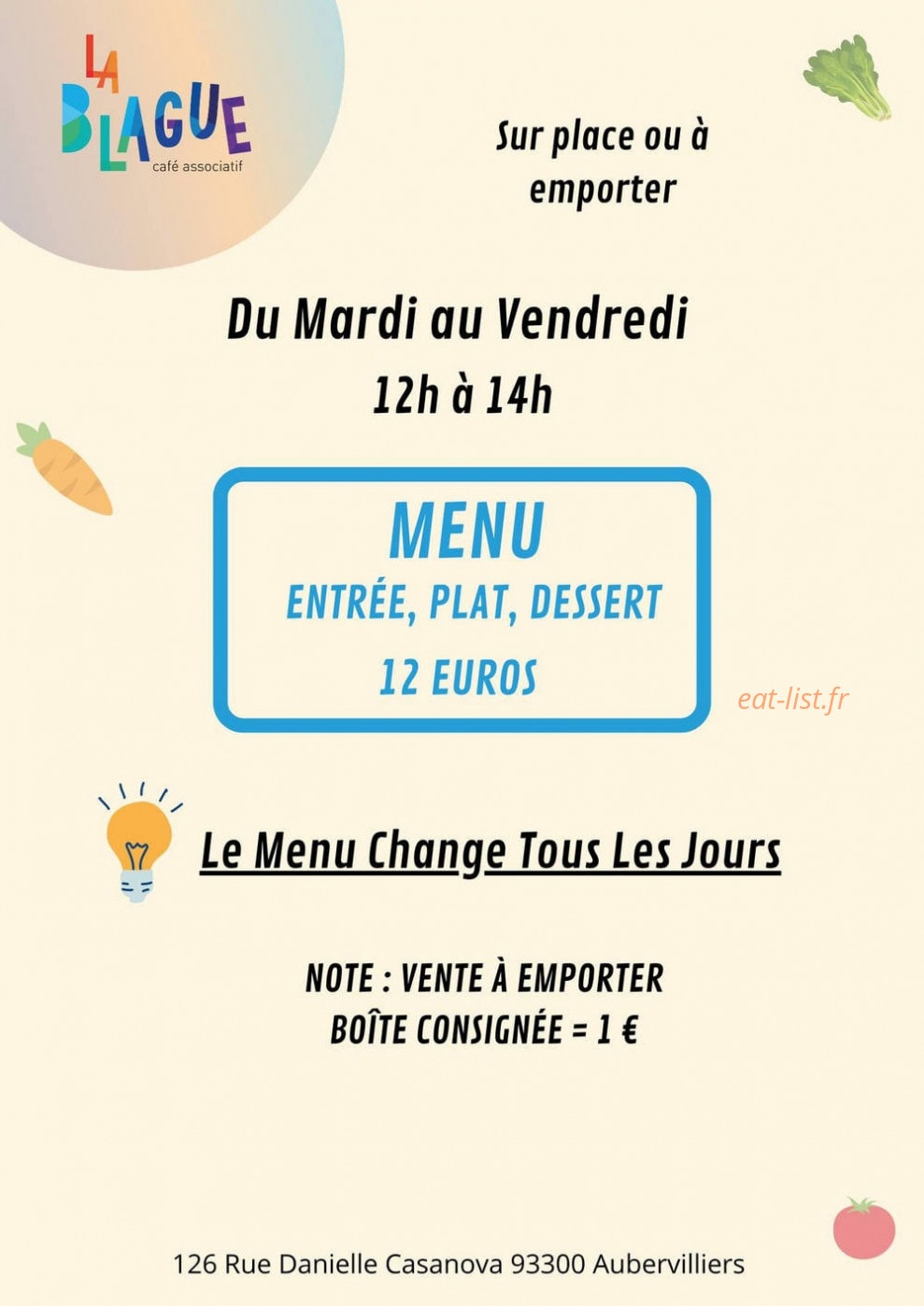 La Blague — carte page 2