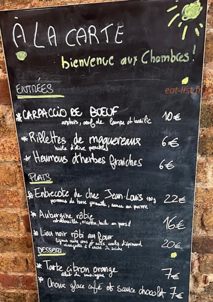 Les Chambres — carte page 1