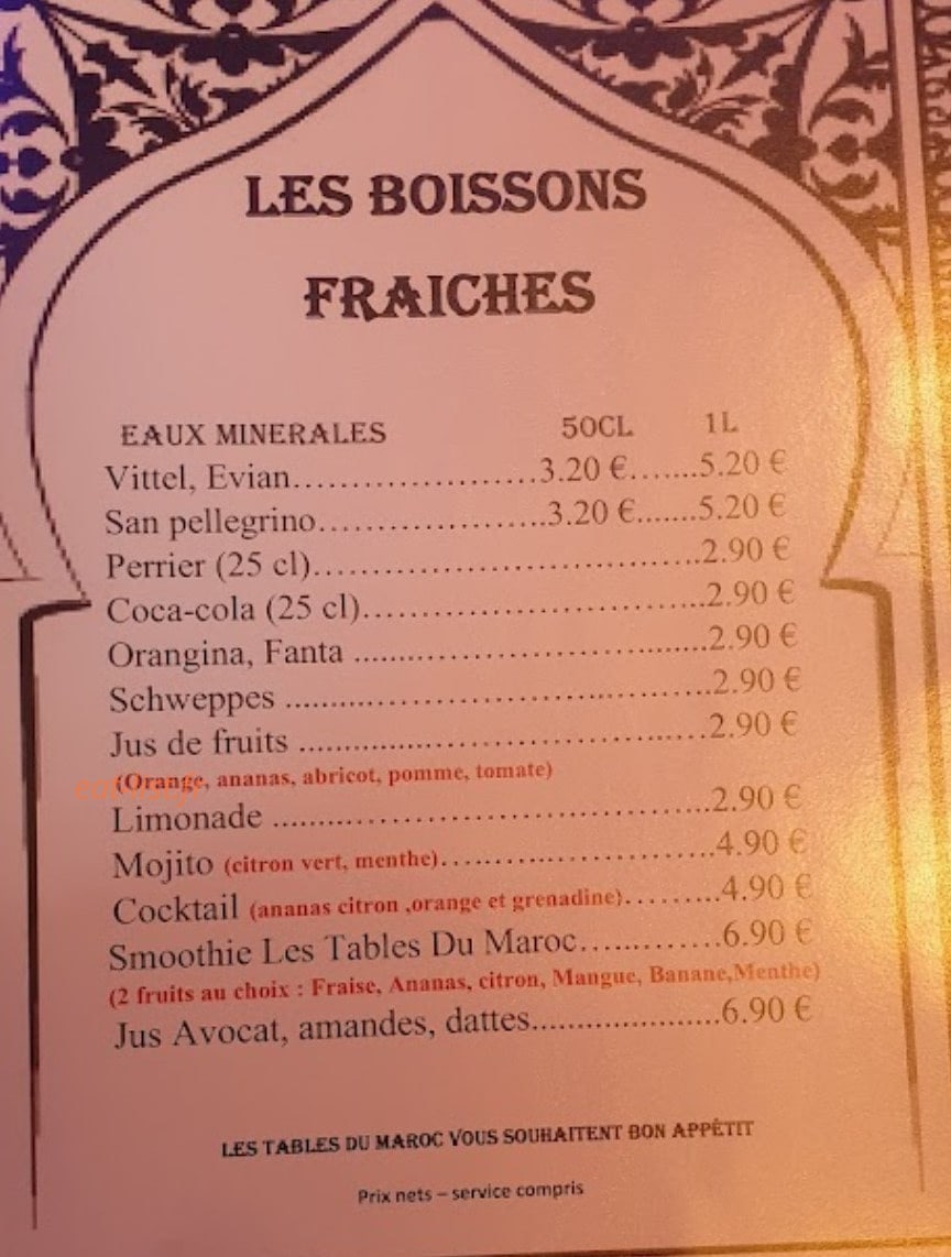 Les Tables du Maroc — carte page 5