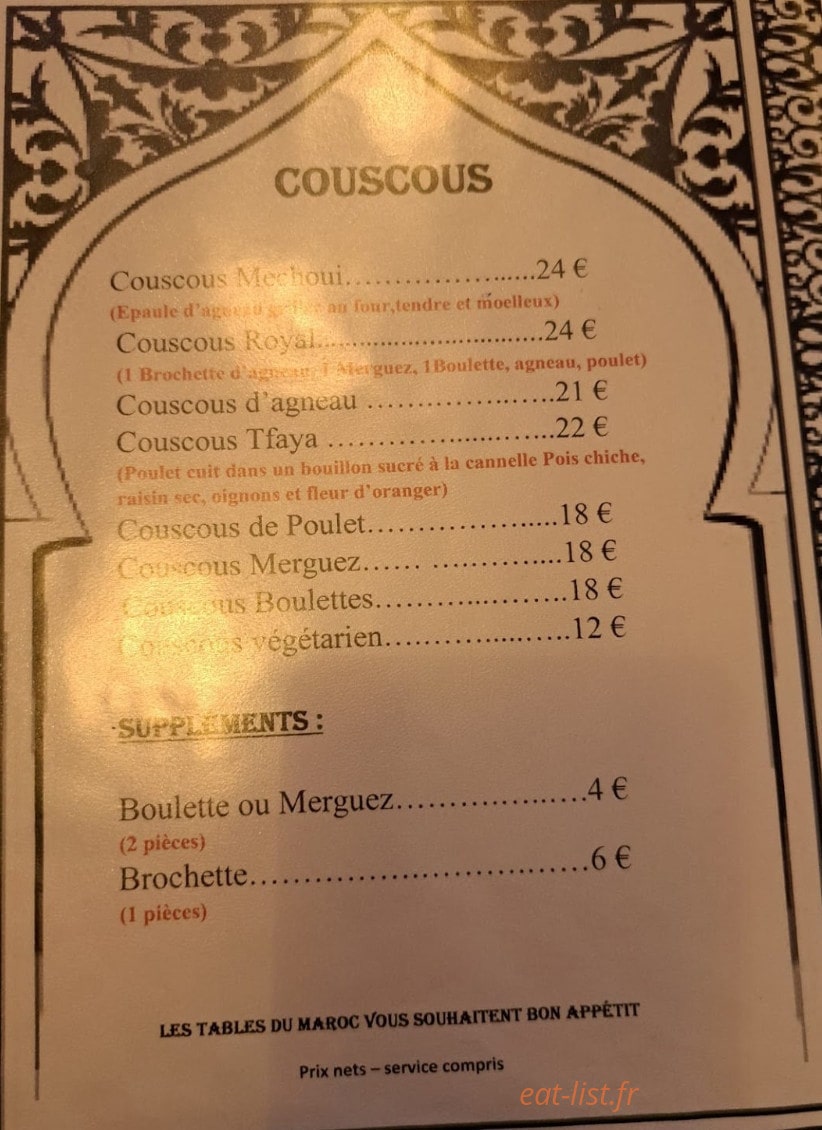 Les Tables du Maroc — carte page 3