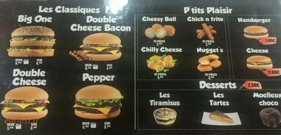 Little burger — carte page 3