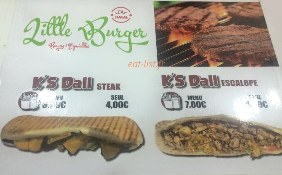 Little burger — carte page 1
