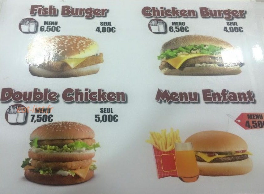 Little burger — carte page 2