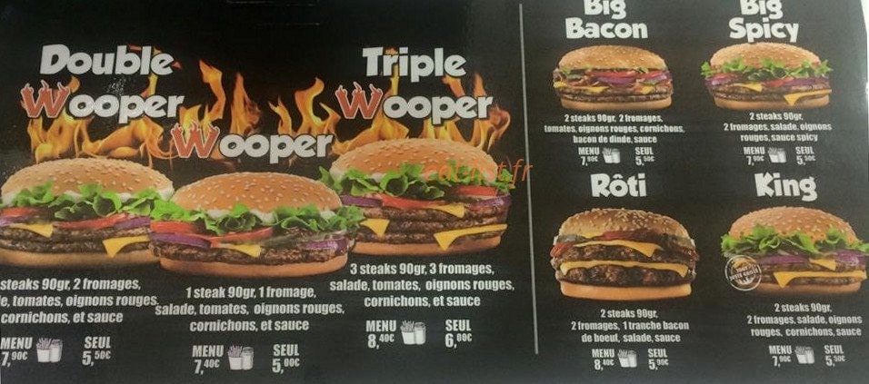 Little burger — carte page 4