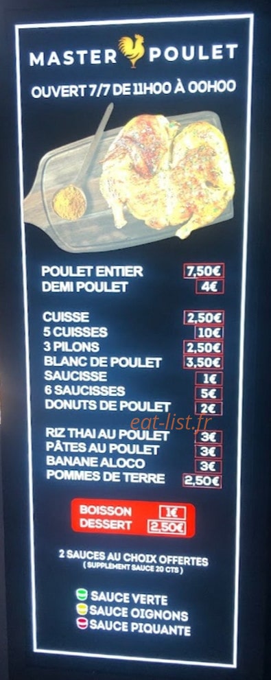 Master Poulet — carte page 1