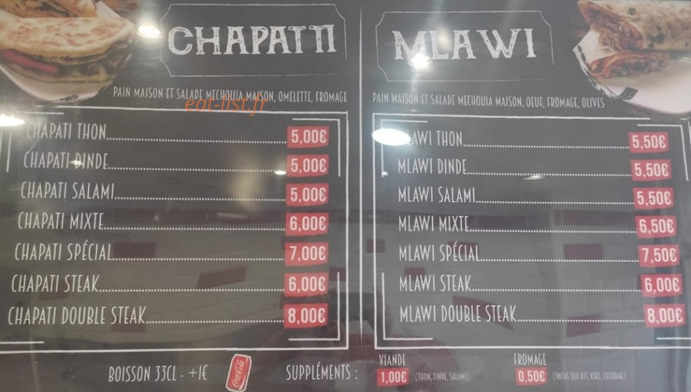 My Chapatti — carte page 1