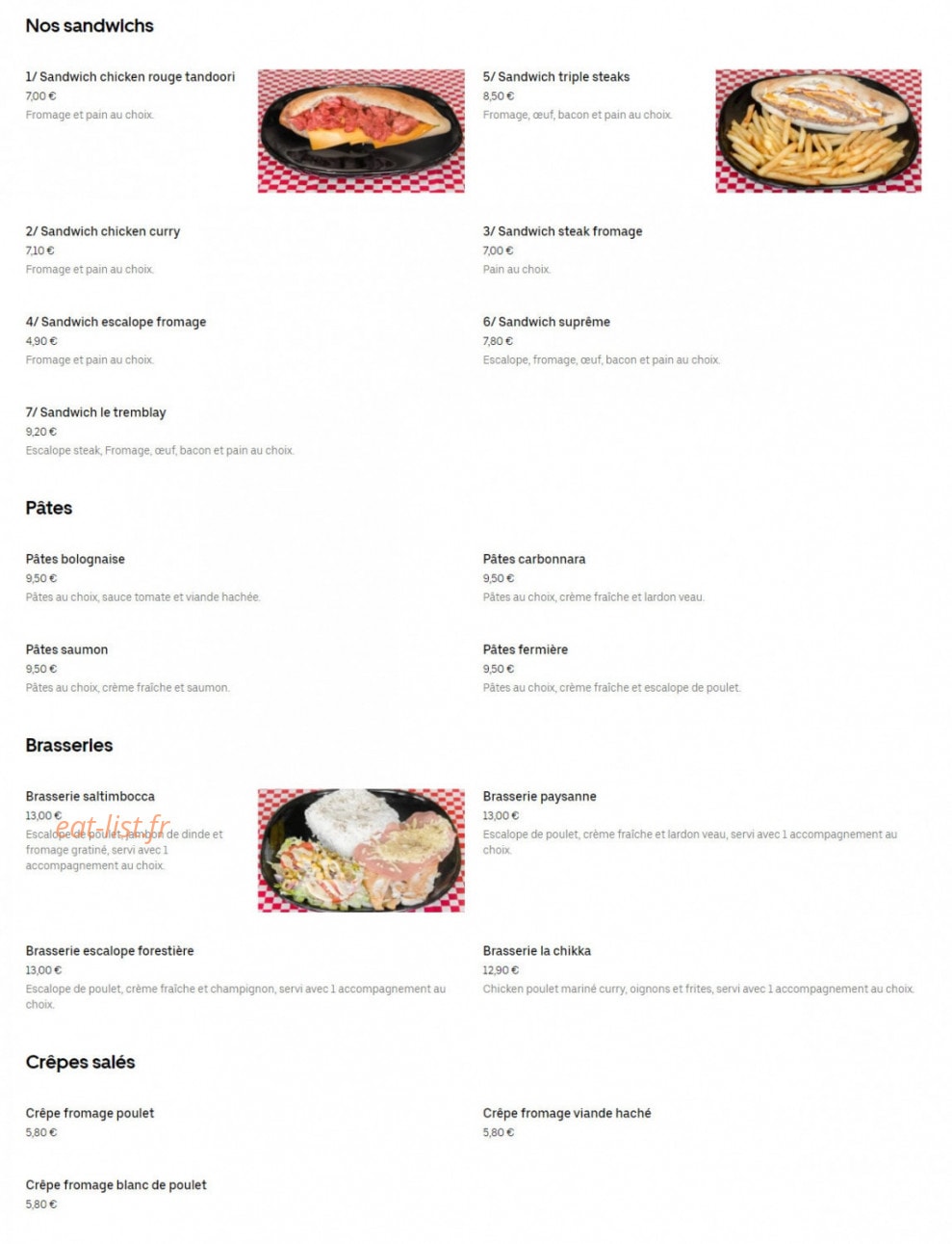 My Food — carte page 4