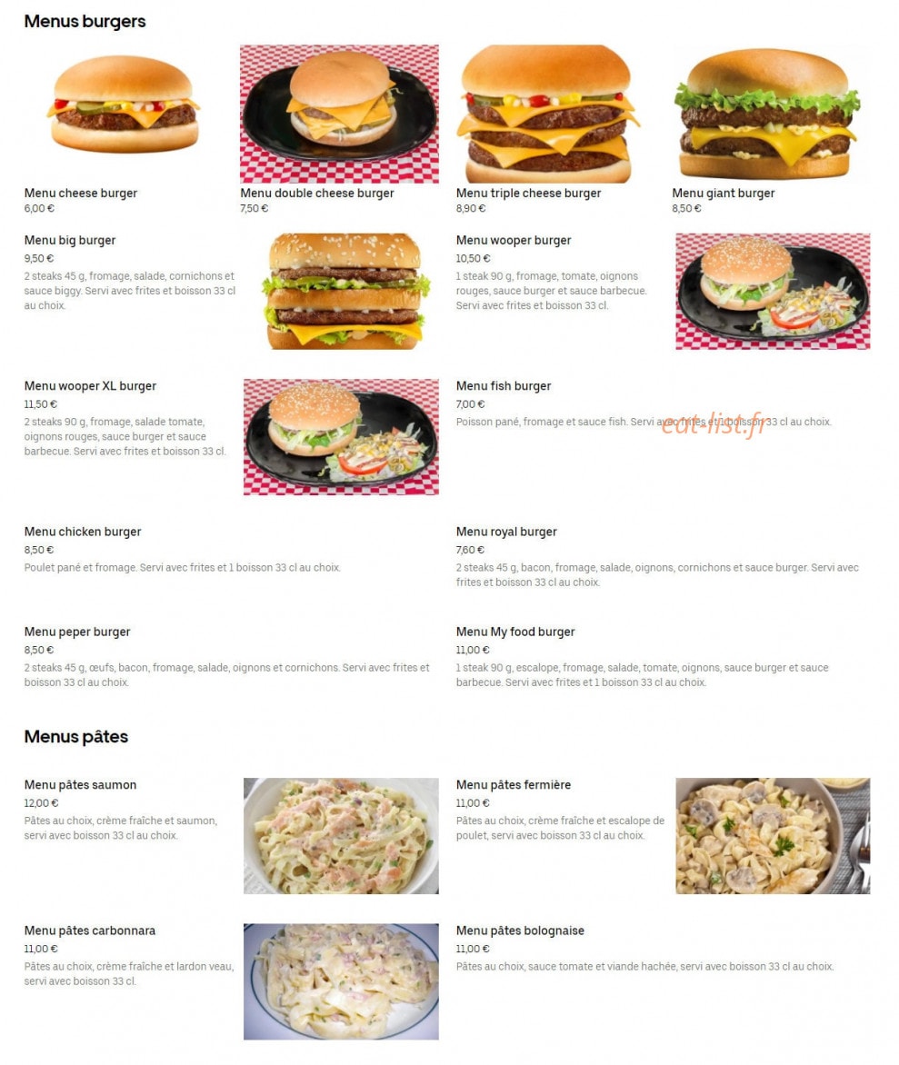 My Food — carte page 2