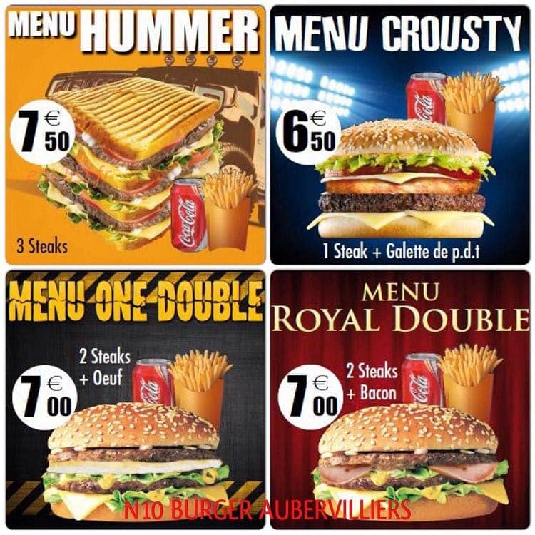 N 10 burger — carte page 5