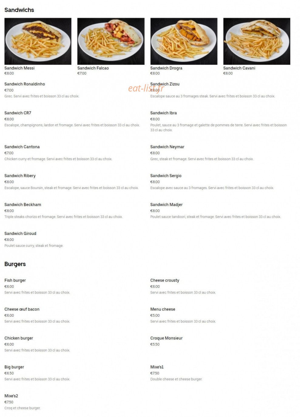 restaurant des amis — carte page 3