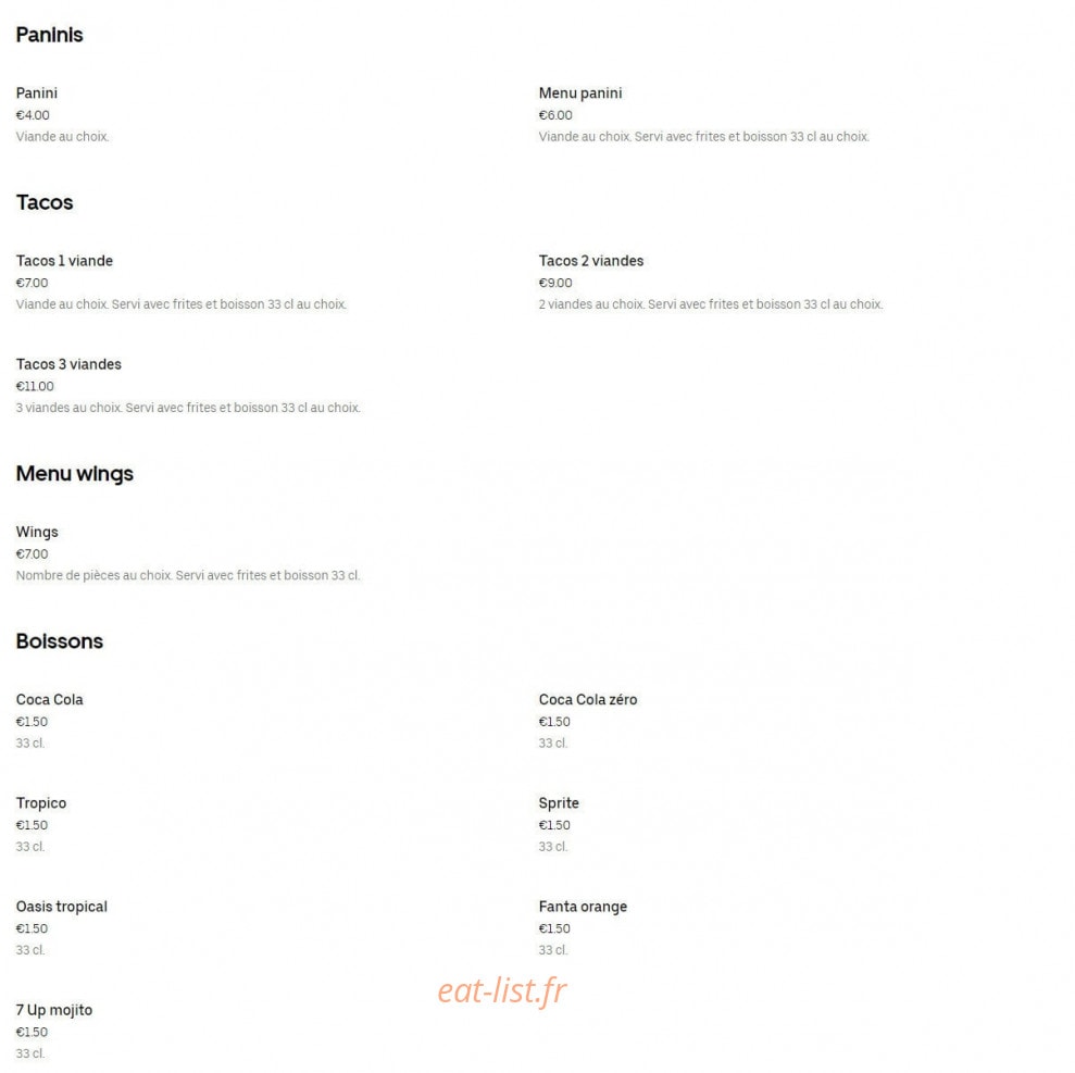 restaurant des amis — carte page 4