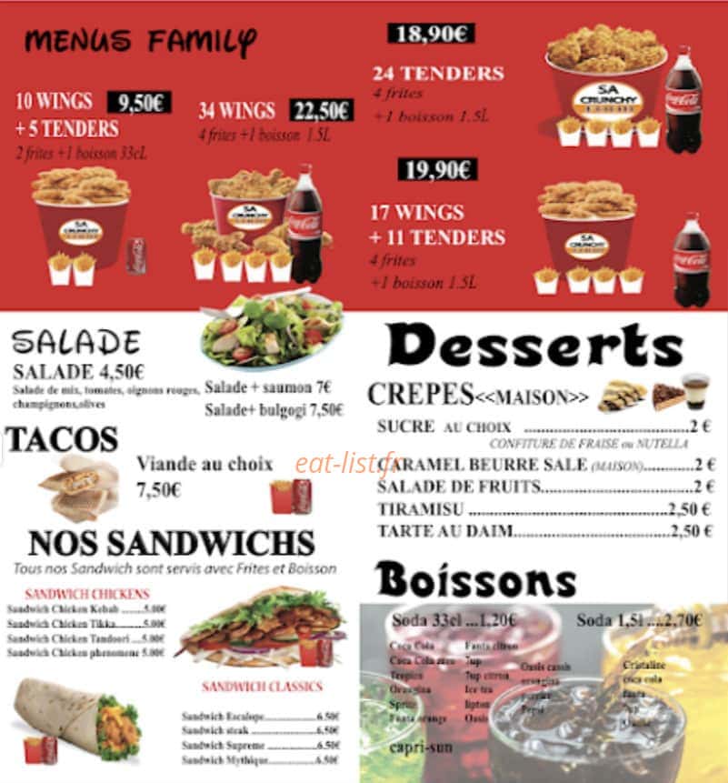 Sa Crunchy Food — carte page 4