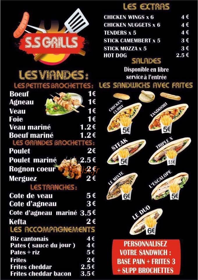 Ss Grills — carte page 2