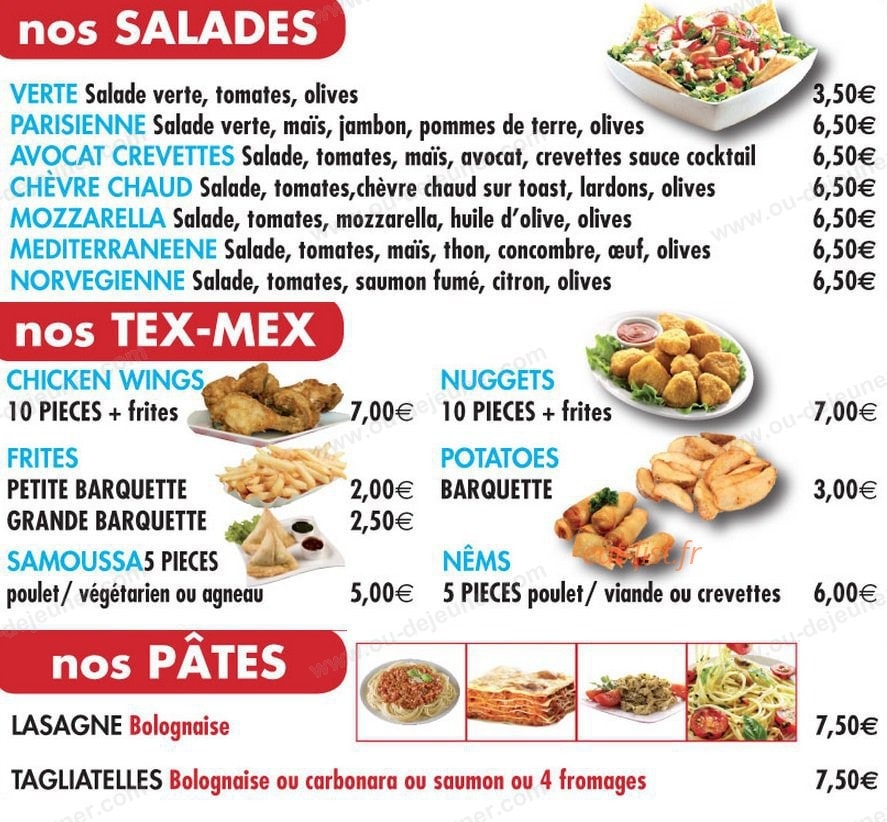Sweet Pizza — carte page 3
