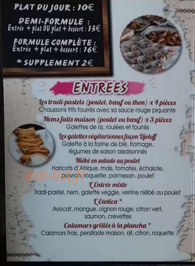 Carte et menu de Teranga'S Food à Aubervilliers — formules, entrées