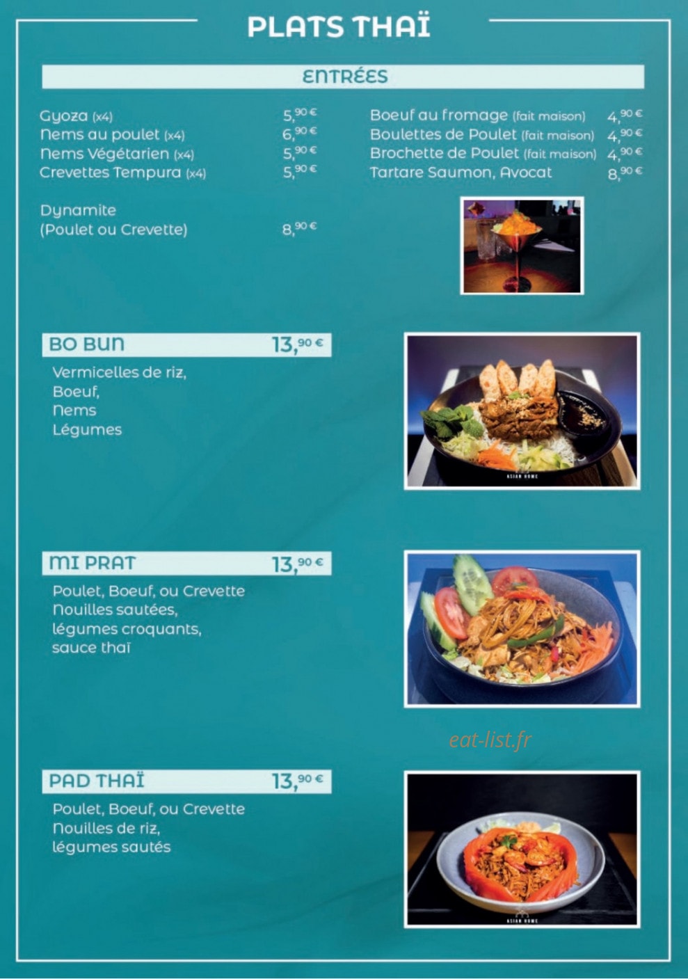Asian Home — carte page 3