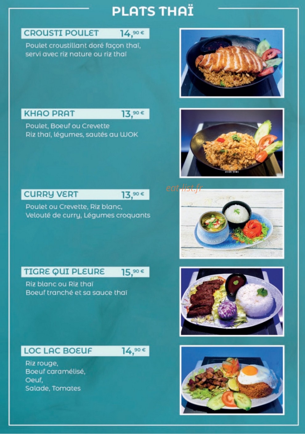 Asian Home — carte page 4