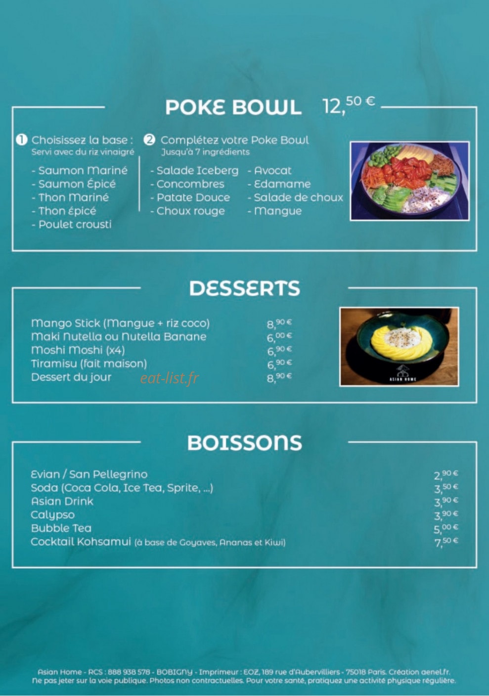 Asian Home — carte page 6