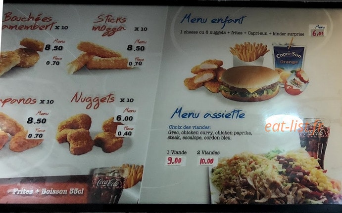 Le Best Grill — carte page 1