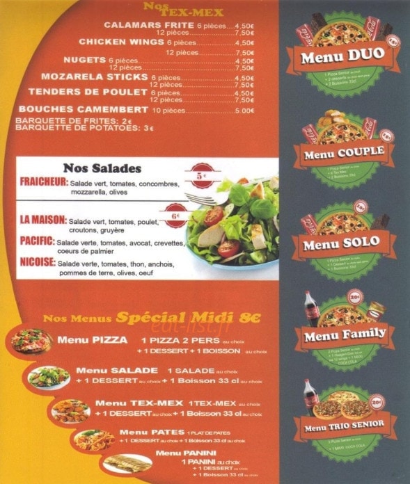 Mama Mia Pizza — carte page 3
