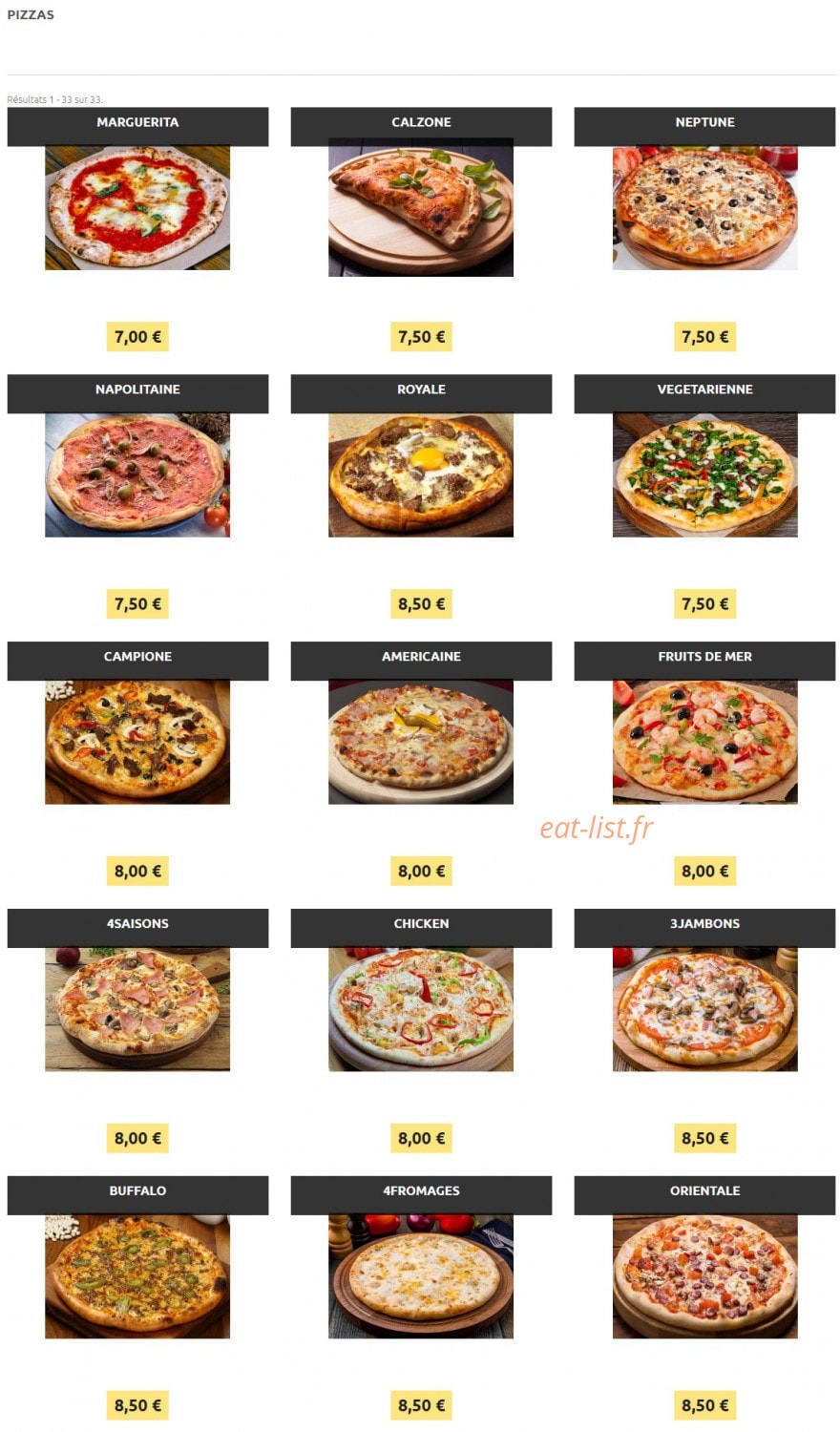 Milano Pizza Chicken Corner — carte page 1
