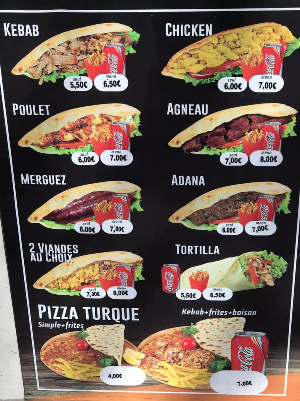 Restaurant Istanbul Chez memet — carte page 1