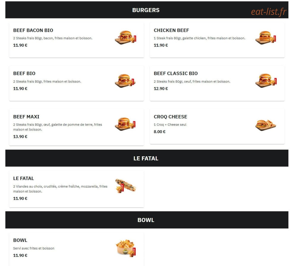 Balkan food — carte page 2