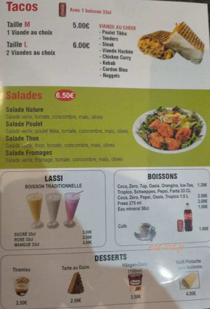 Chicken Pavillon — carte page 5
