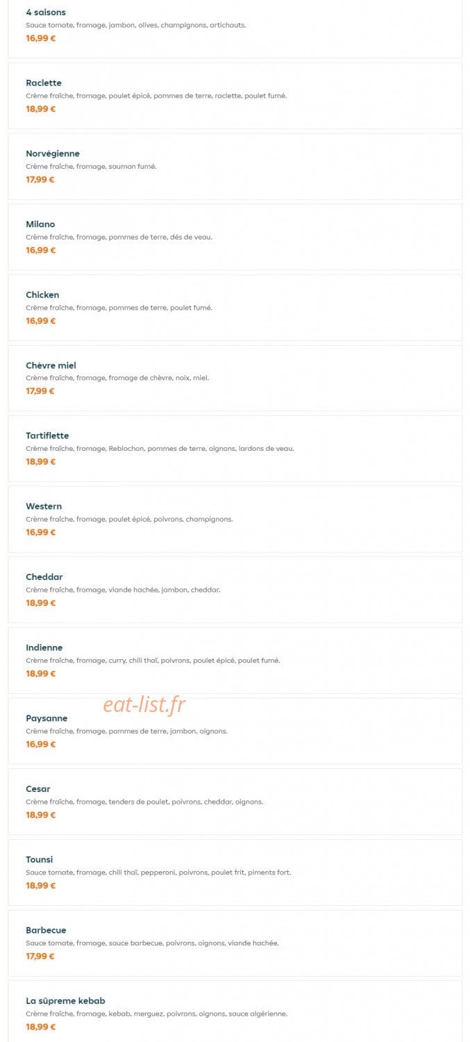 Eat-win pizza — carte page 2
