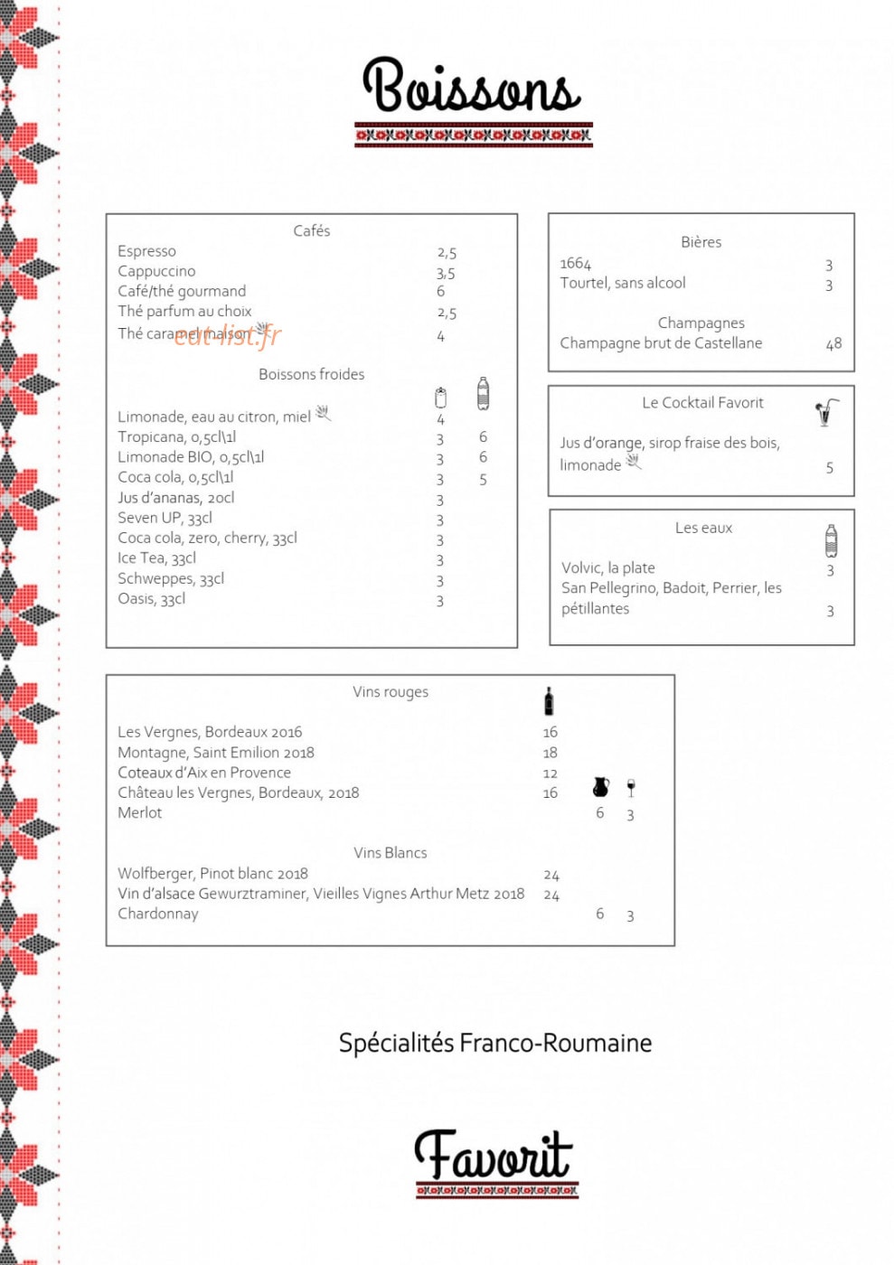 Favorit — carte page 2