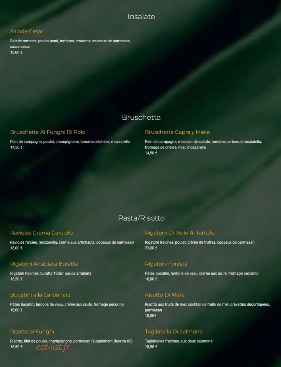 Ghalia Paris — carte page 2
