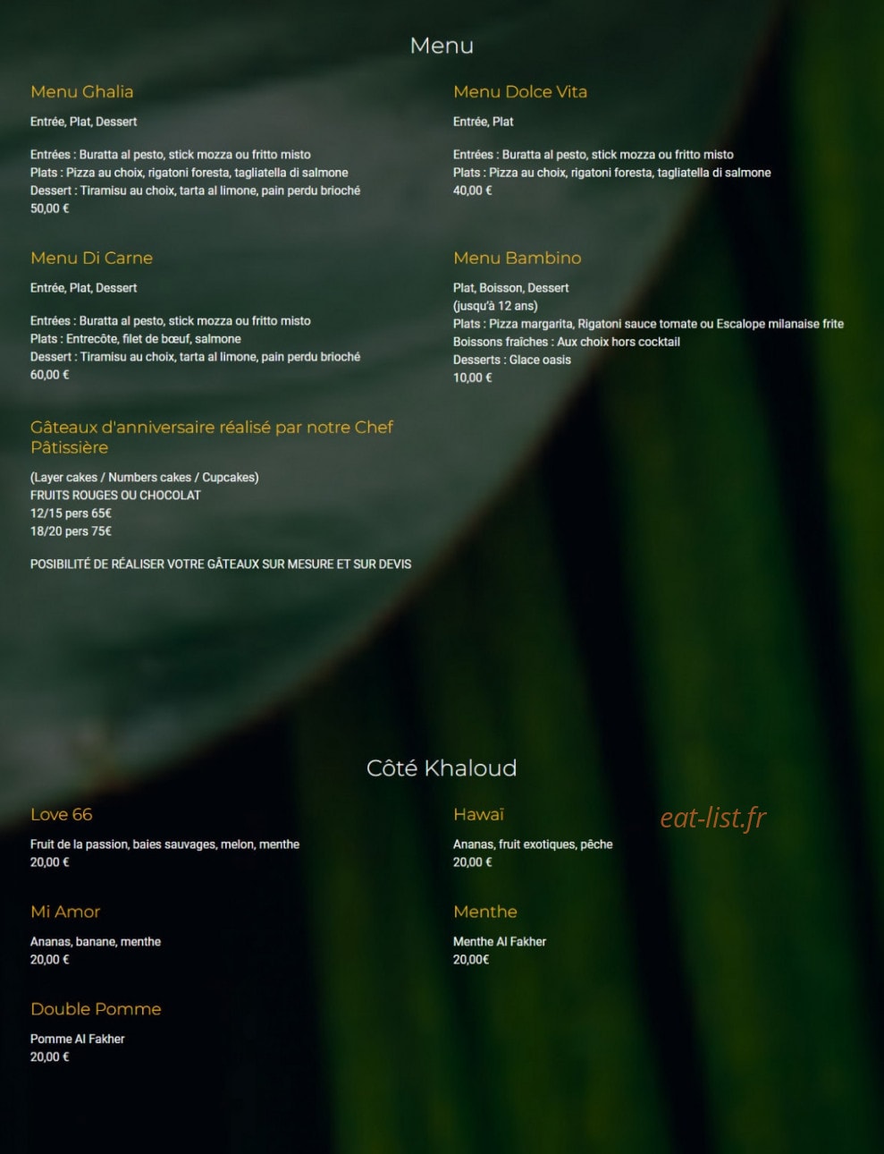 Ghalia Paris — carte page 7