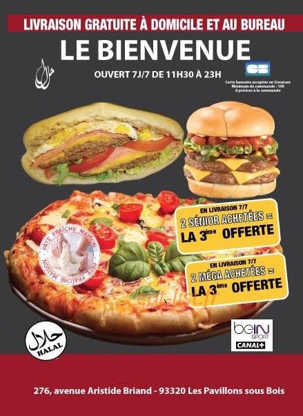 Le Bienvenue — carte page 1