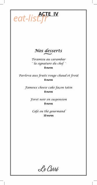 Le carré — carte page 4