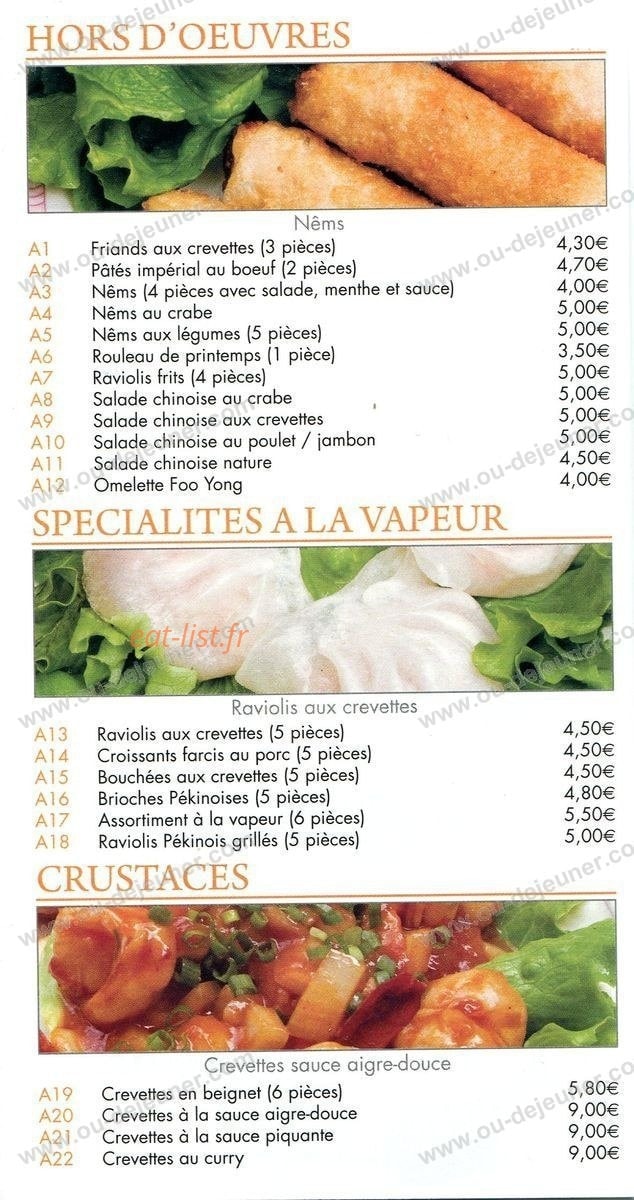 Le Mandarin — carte page 2